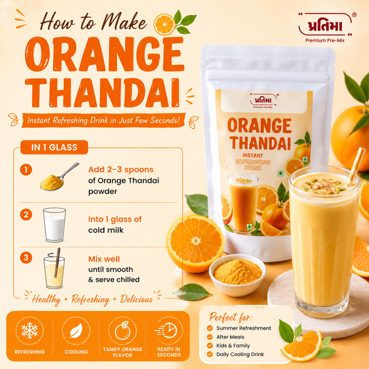 Orange Thandai – Tangy Citrus Drink Mix (150gm)