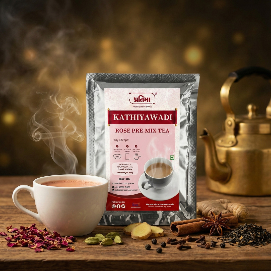 Kathiyawadi Rose Tea Pre-Mix – For 500ml Milk