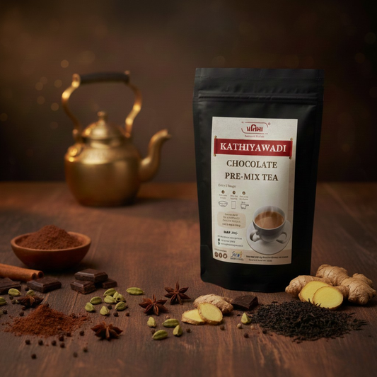 Kathiyawadi Chocolate Tea Pre-Mix – For 1 Liter Milk