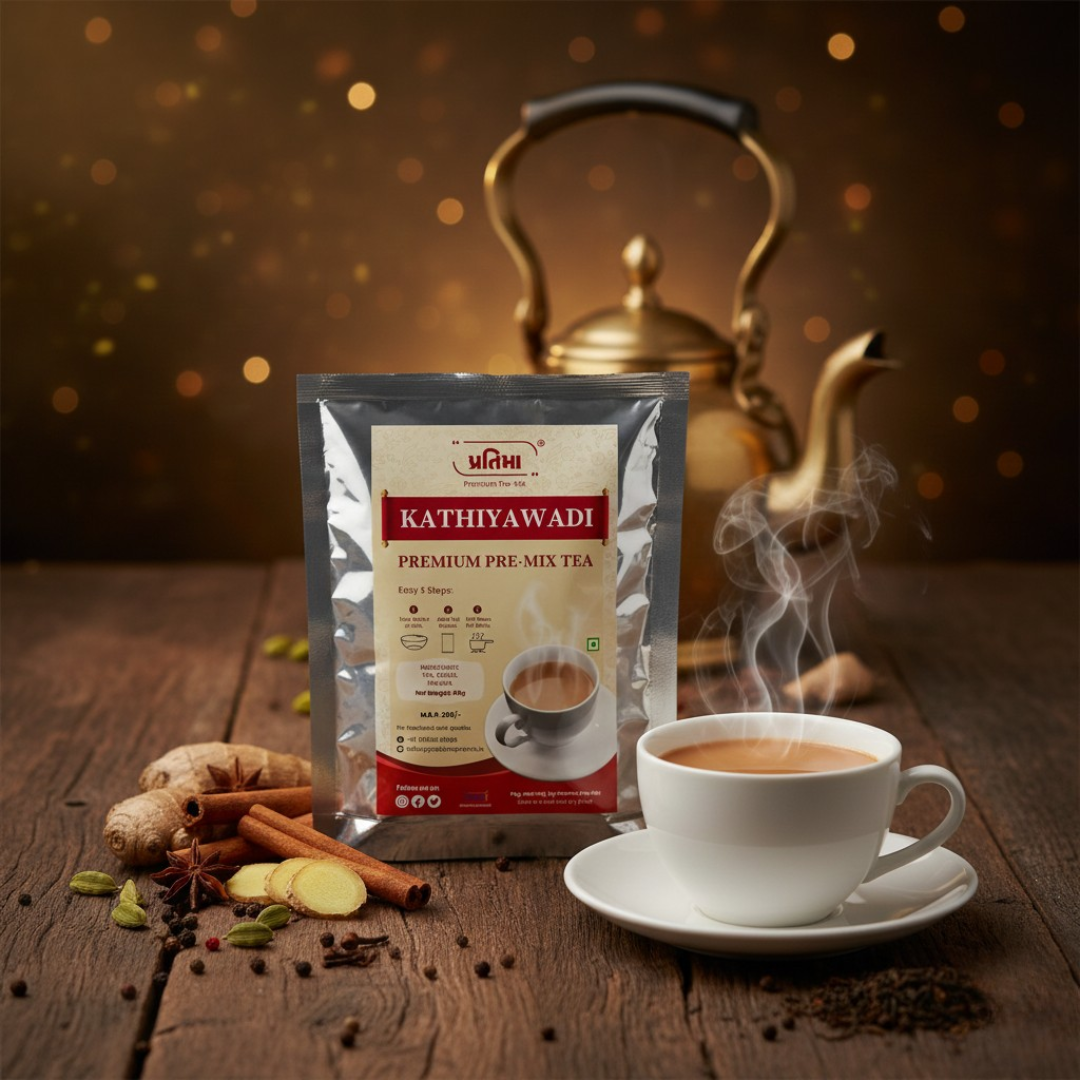Kathiyawadi Premium Tea Pre-Mix – For 500ml Milk