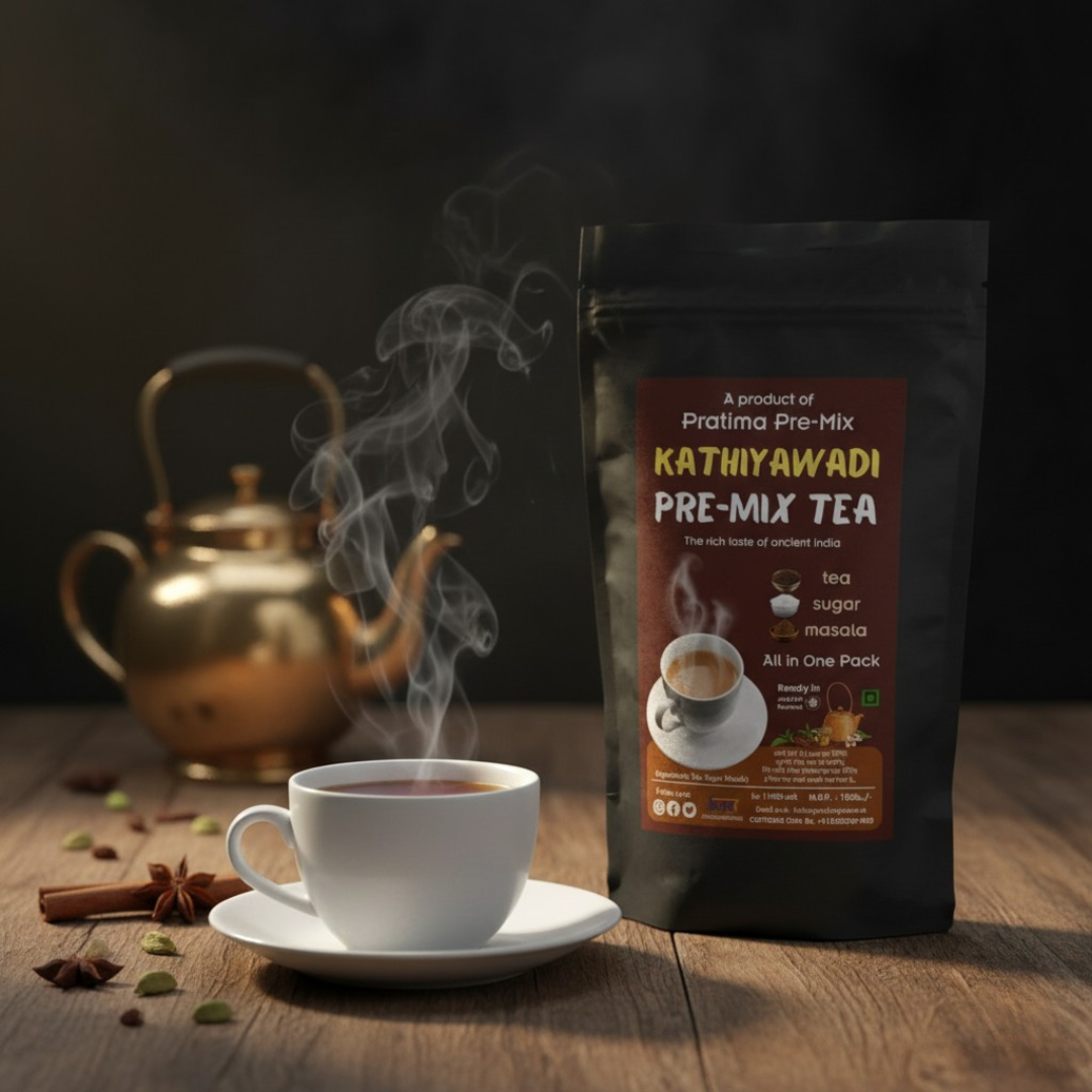 Kathiyawadi Premium Tea Pre-Mix – For 1 Liter Milk