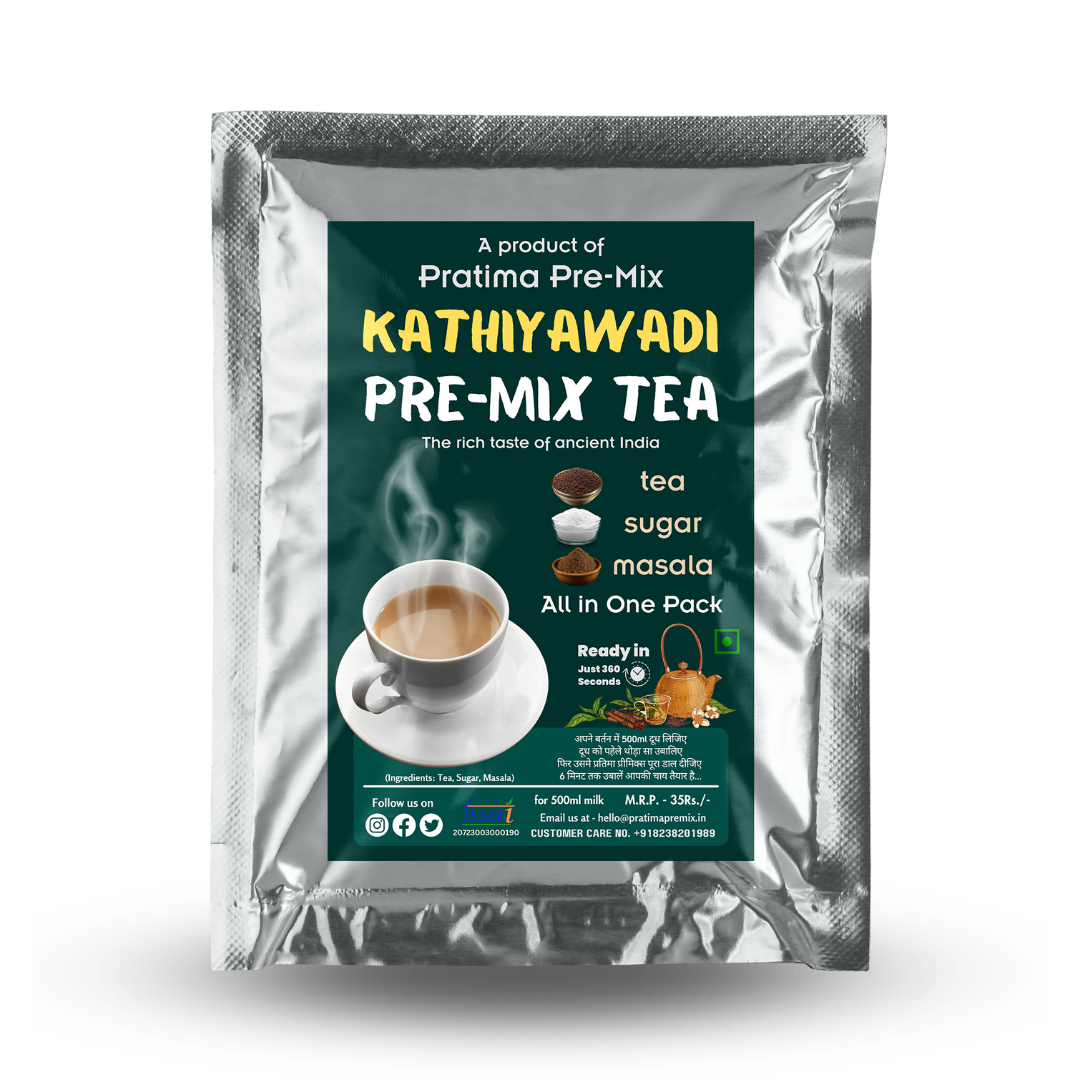 Kathiyawadi Premium Tea Pre-Mix – For 500ml Milk