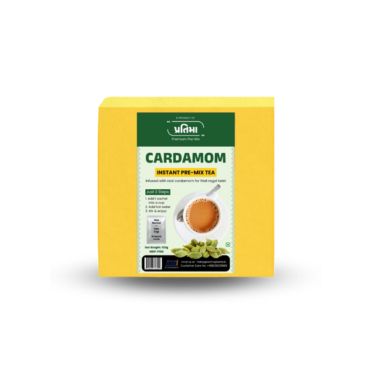 Cardamom Instant Pre-Mix Tea – 10 Sachets | Quick & Aromatic Indian Tea