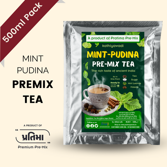 Kathiyawadi Mint-Pudina Pre-Mix Tea - 500ml Pack