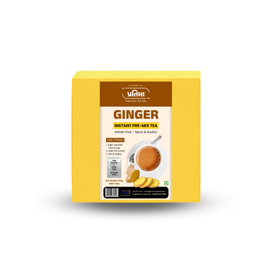 Ginger Instant Pre-Mix Tea – 10 Sachets | Spicy & Refreshing Instant Tea