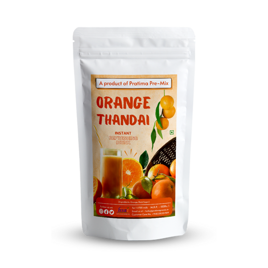 Orange Thandai – Bulk 80 Pack | 12kg | Tangy Citrus Drink Mix (150gm each)