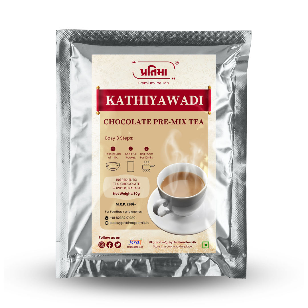 Kathiyawadi Chocolate Tea Pre-Mix – For 250ml Milk