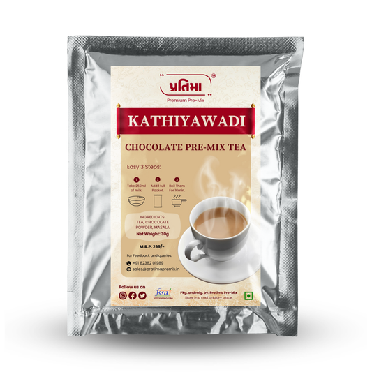 Kathiyawadi Chocolate Tea Pre-Mix – For 250ml Milk