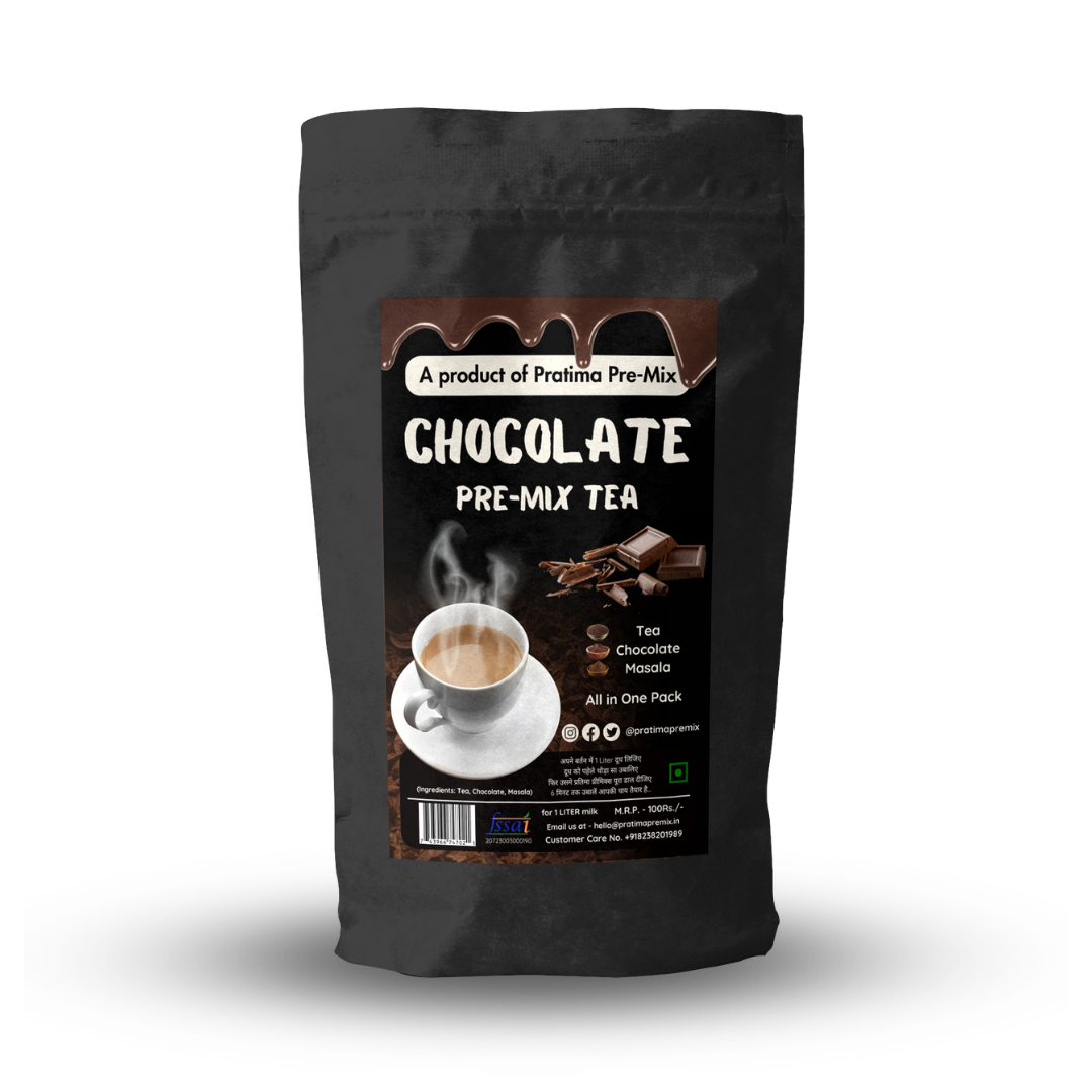 Kathiyawadi Chocolate Tea Pre-Mix – Bulk 80 Pack | 10kg | For 1 Liter Milk