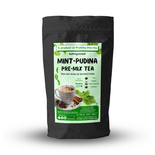 Kathiyawadi Mint-Pudina Pre-Mix Tea - 1 Liter Pack