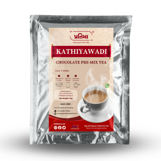 Kathiyawadi Chocolate Tea Pre-Mix – For 500ml Milk