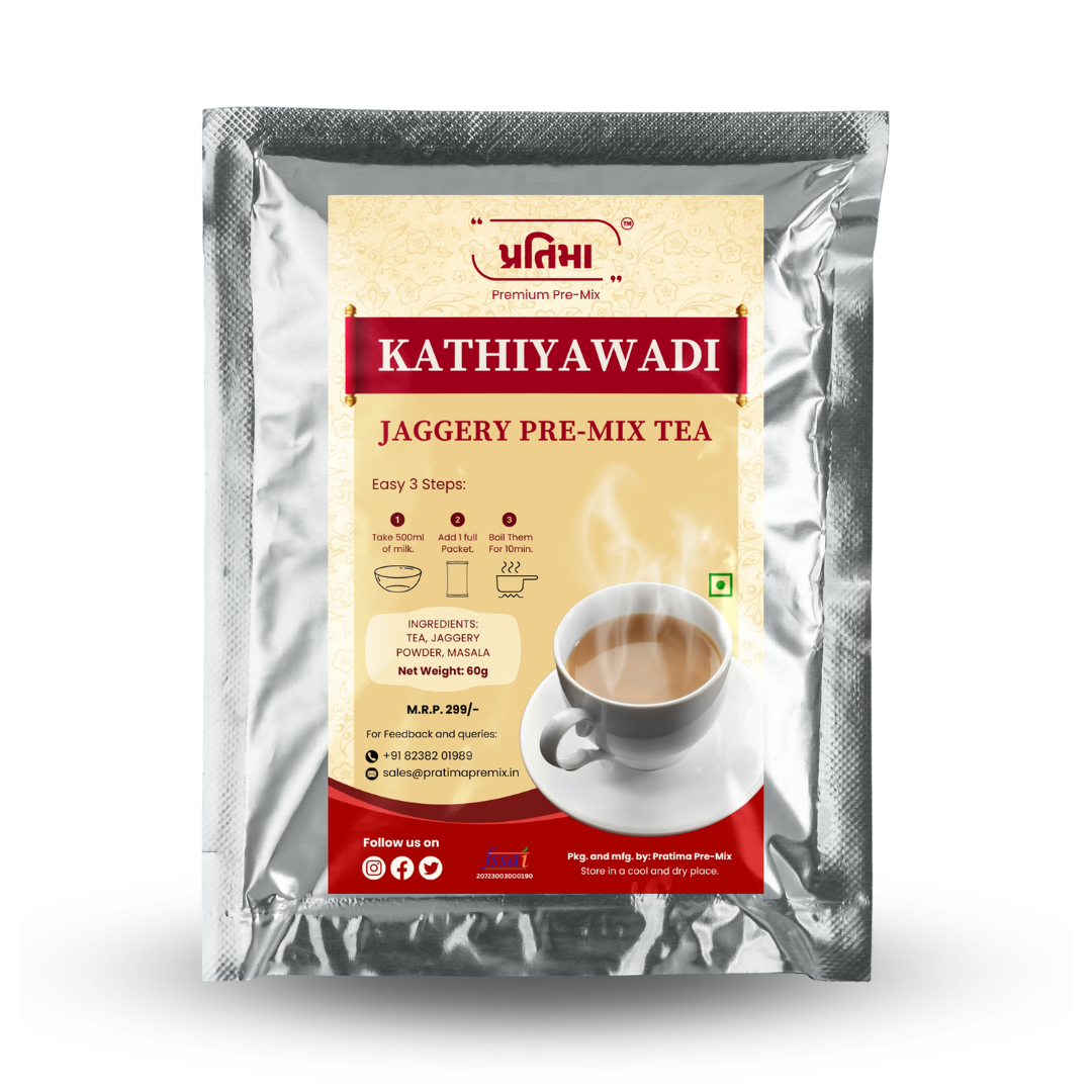 Kathiyawadi Jaggery Tea Pre-Mix – For 500ml Milk