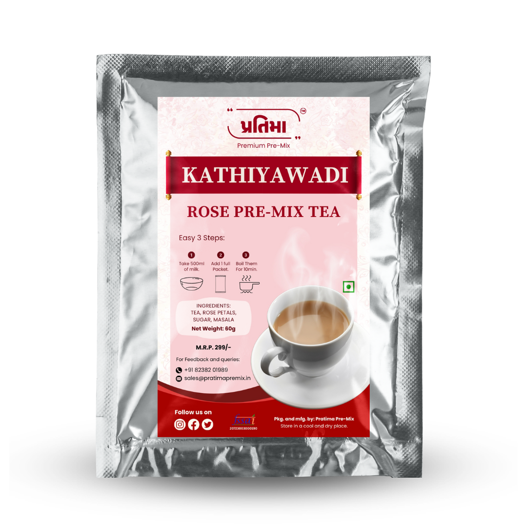 Kathiyawadi Rose Tea Pre-Mix – For 500ml Milk