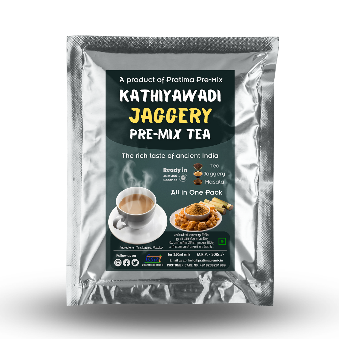 Kathiyawadi Jaggery Tea Pre-Mix – For 250ml Milk