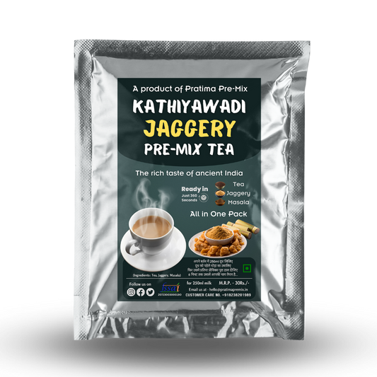 Kathiyawadi Jaggery Tea Pre-Mix – For 250ml Milk