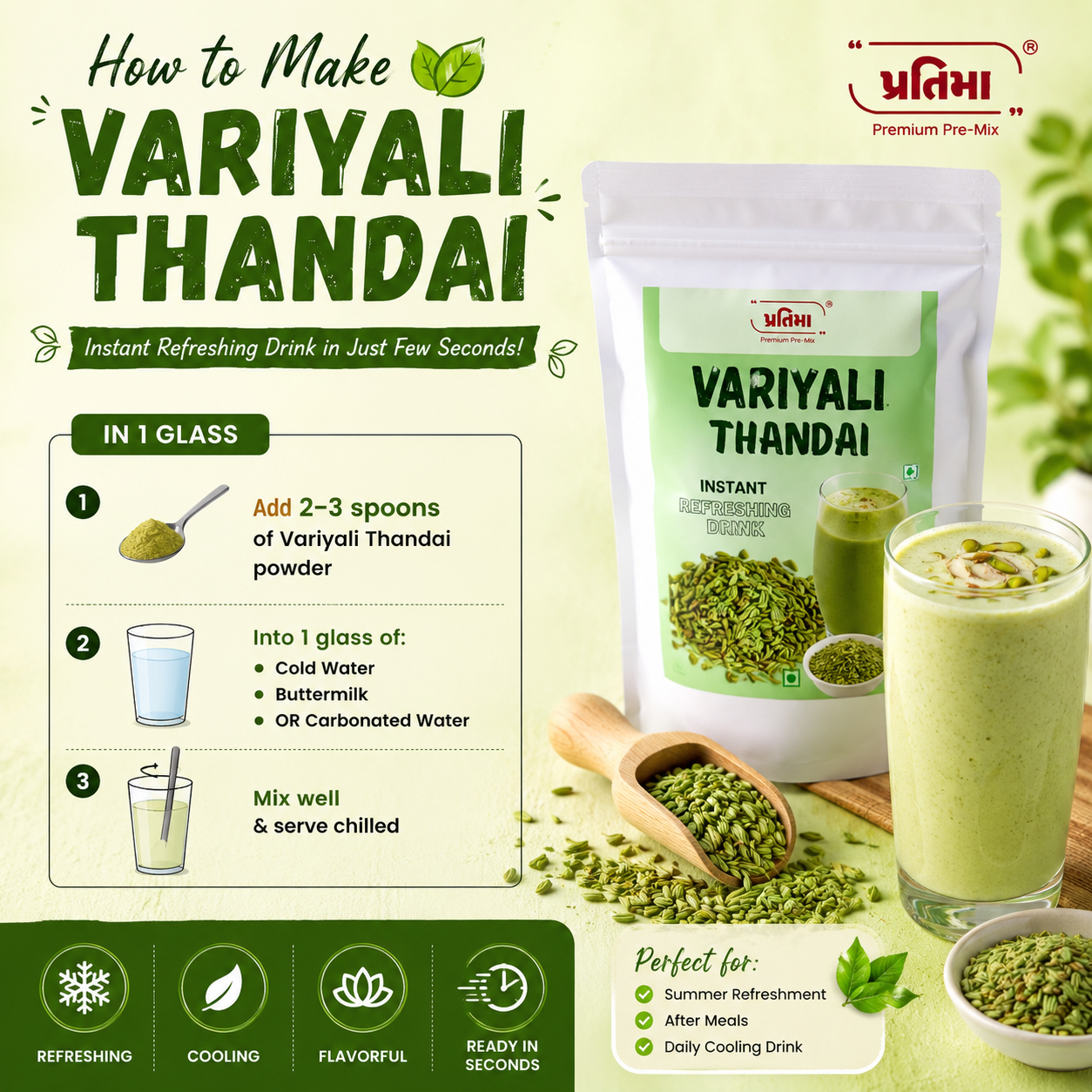 Premium Instant Thandai – 5 Delicious Flavours
