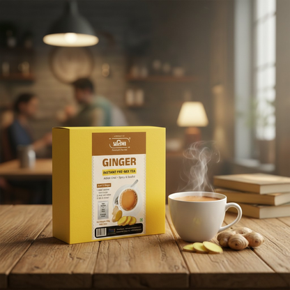 Ginger Instant Pre-Mix Tea – 10 Sachets | Spicy & Refreshing Instant Tea