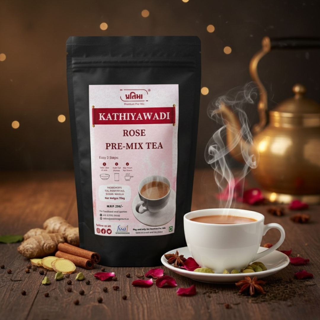 Kathiyawadi Rose Tea Pre-Mix – For 1 Liter Milk