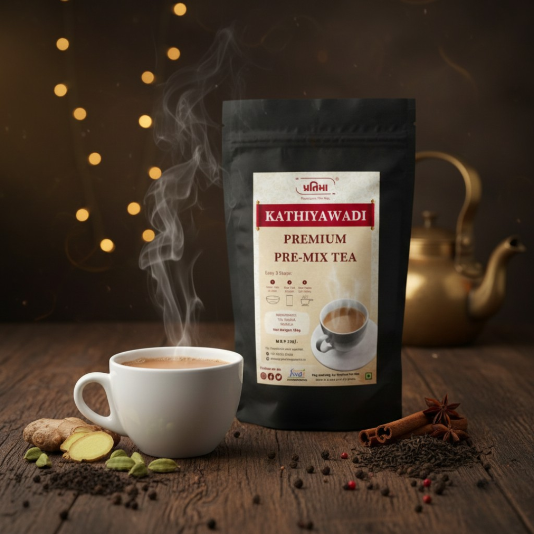 Kathiyawadi Premium Tea Pre-Mix – For 1 Liter Milk