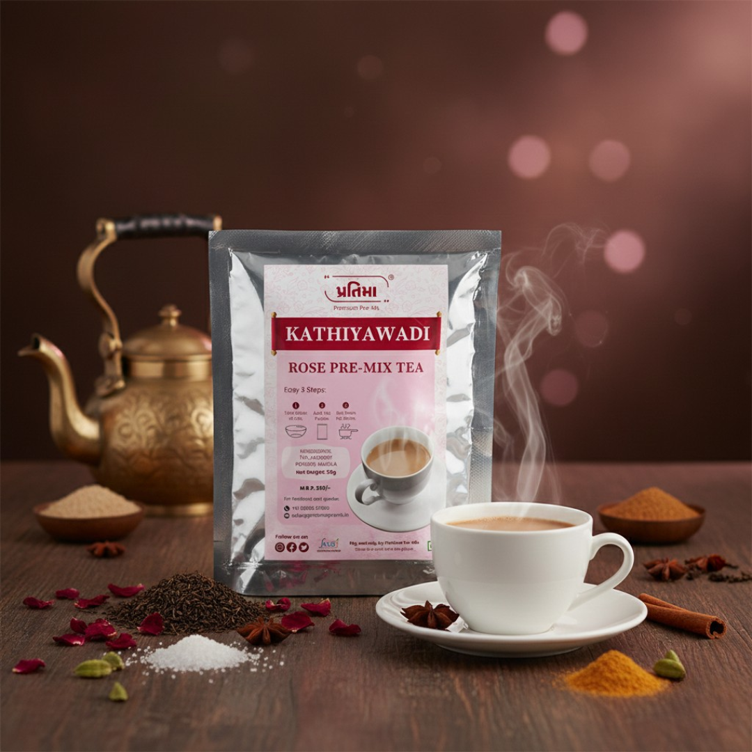 Kathiyawadi Rose Tea Pre-Mix – For 250ml Milk