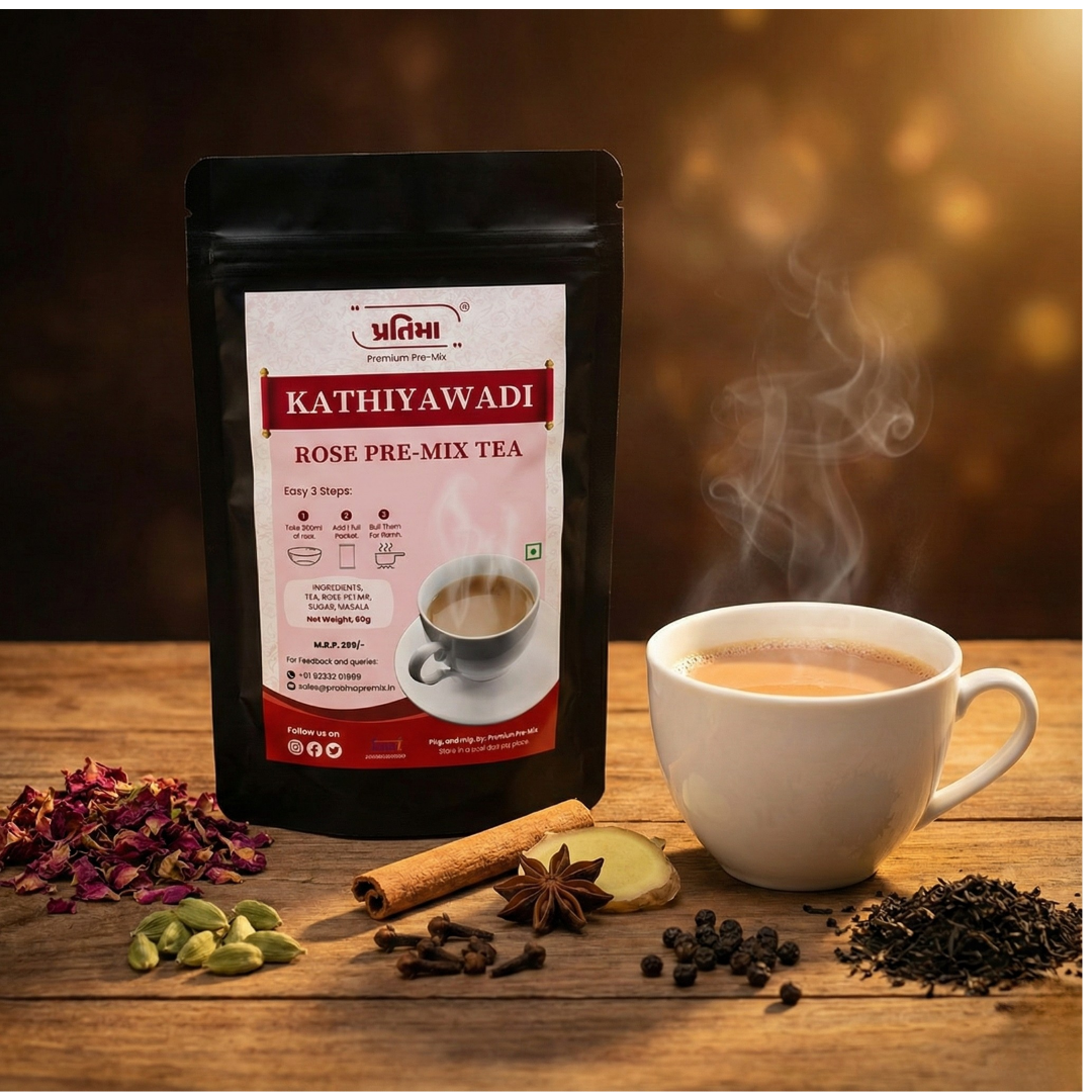Kathiyawadi Rose Tea Pre-Mix – For 1 Liter Milk