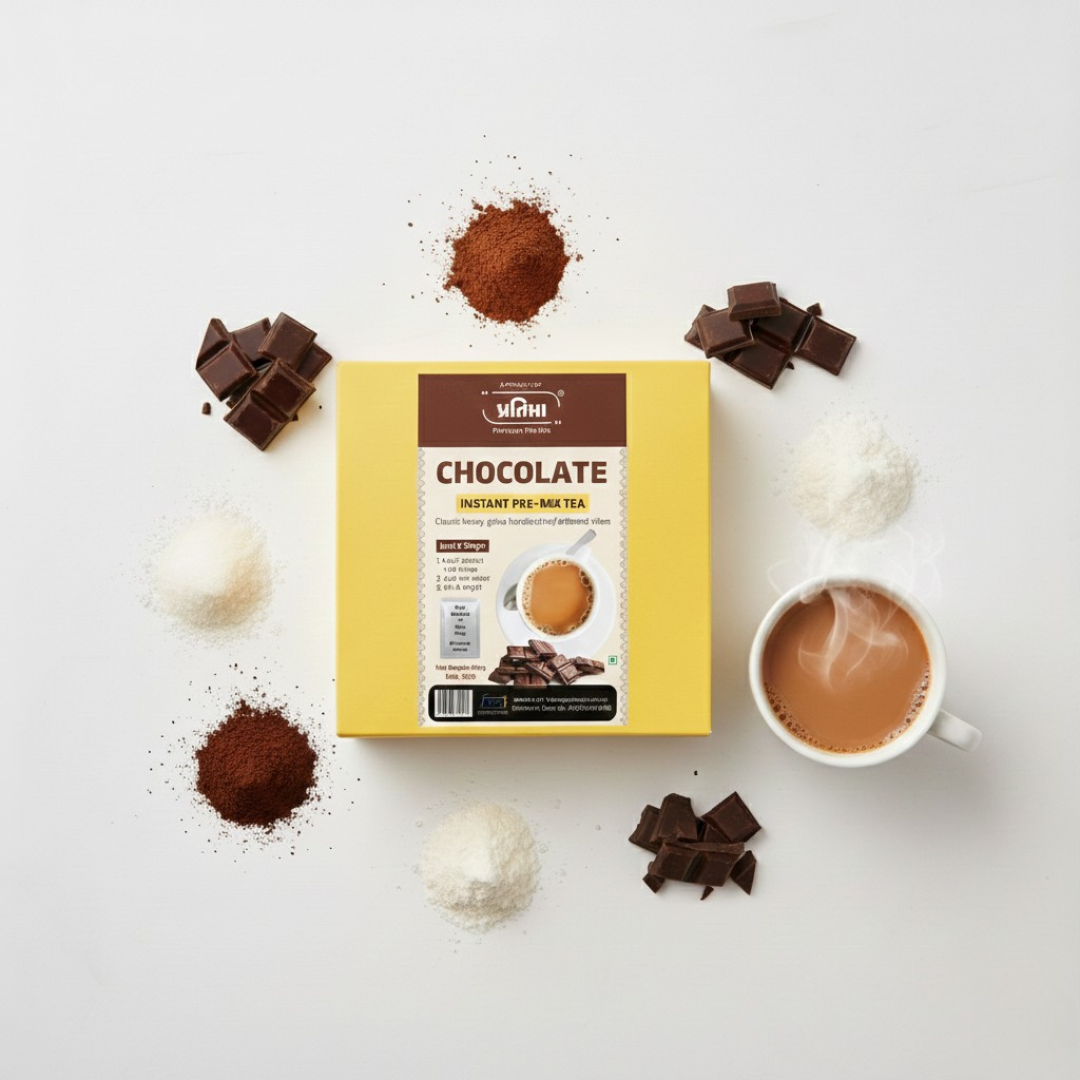 Chocolate Instant Pre-Mix Tea – 10 Sachets | Rich & Creamy Instant Beverage