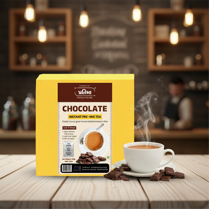 Chocolate Instant Pre-Mix Tea – 10 Sachets | Rich & Creamy Instant Beverage