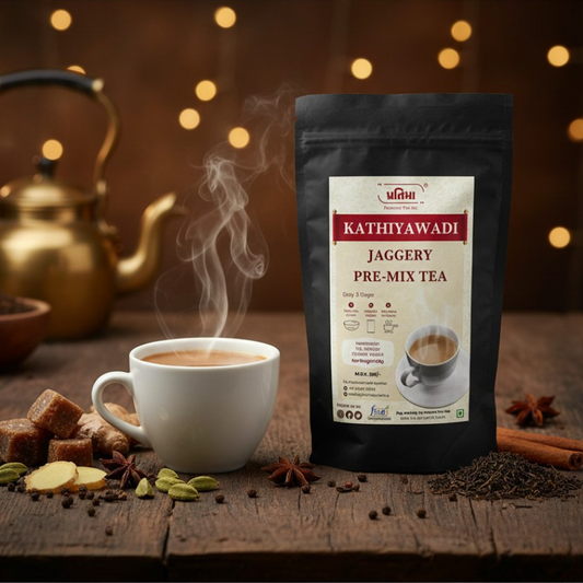 Kathiyawadi Jaggery Tea Pre-Mix – For 1 Liter Milk