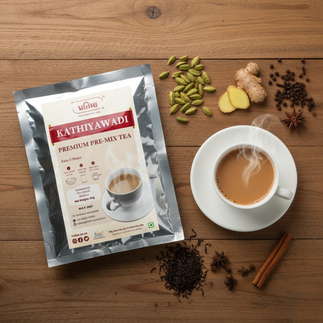Kathiyawadi Premium Tea Pre-Mix – For 250ml Milk